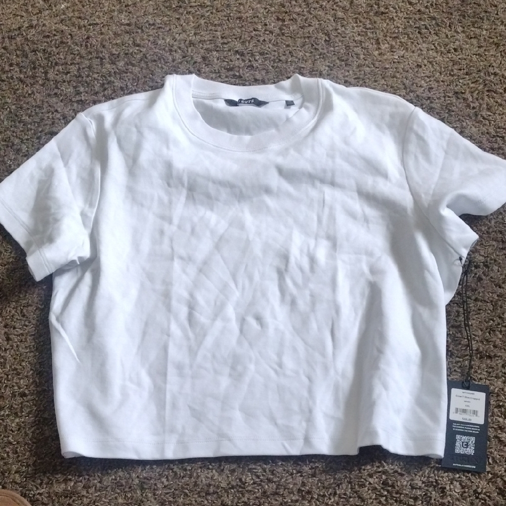 Cuts Clothing White Crop Top